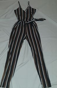 Striped jumpsuit